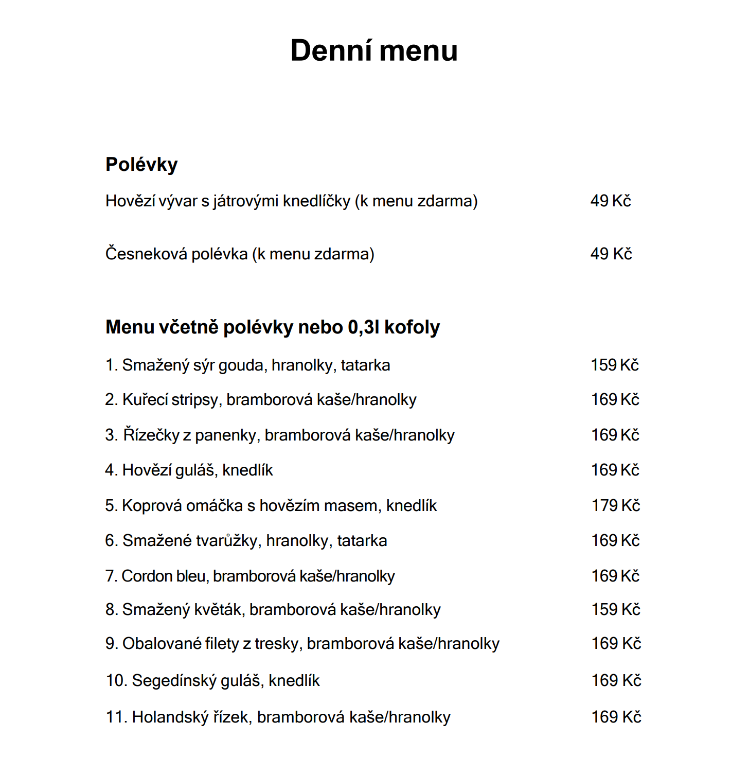 DENNÍ MENU